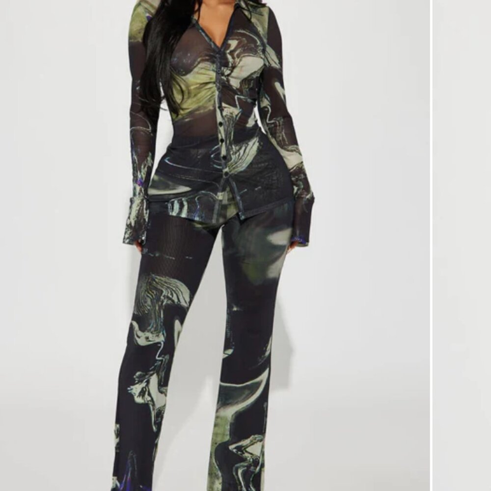 Fashion Nova Gisella Pant Set - Black/combo